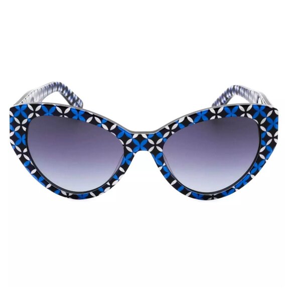 Kate Spade PAISLEIGH/S 0S6F 9O Blue Pattern / Dark Gray Gradient Lens Sunglasses